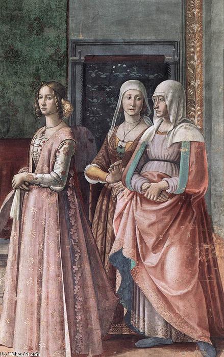 Wikioo.org - The Encyclopedia of Fine Arts - Painting, Artwork by Domenico Ghirlandaio - Birth of St John the Baptist (detail) (11)