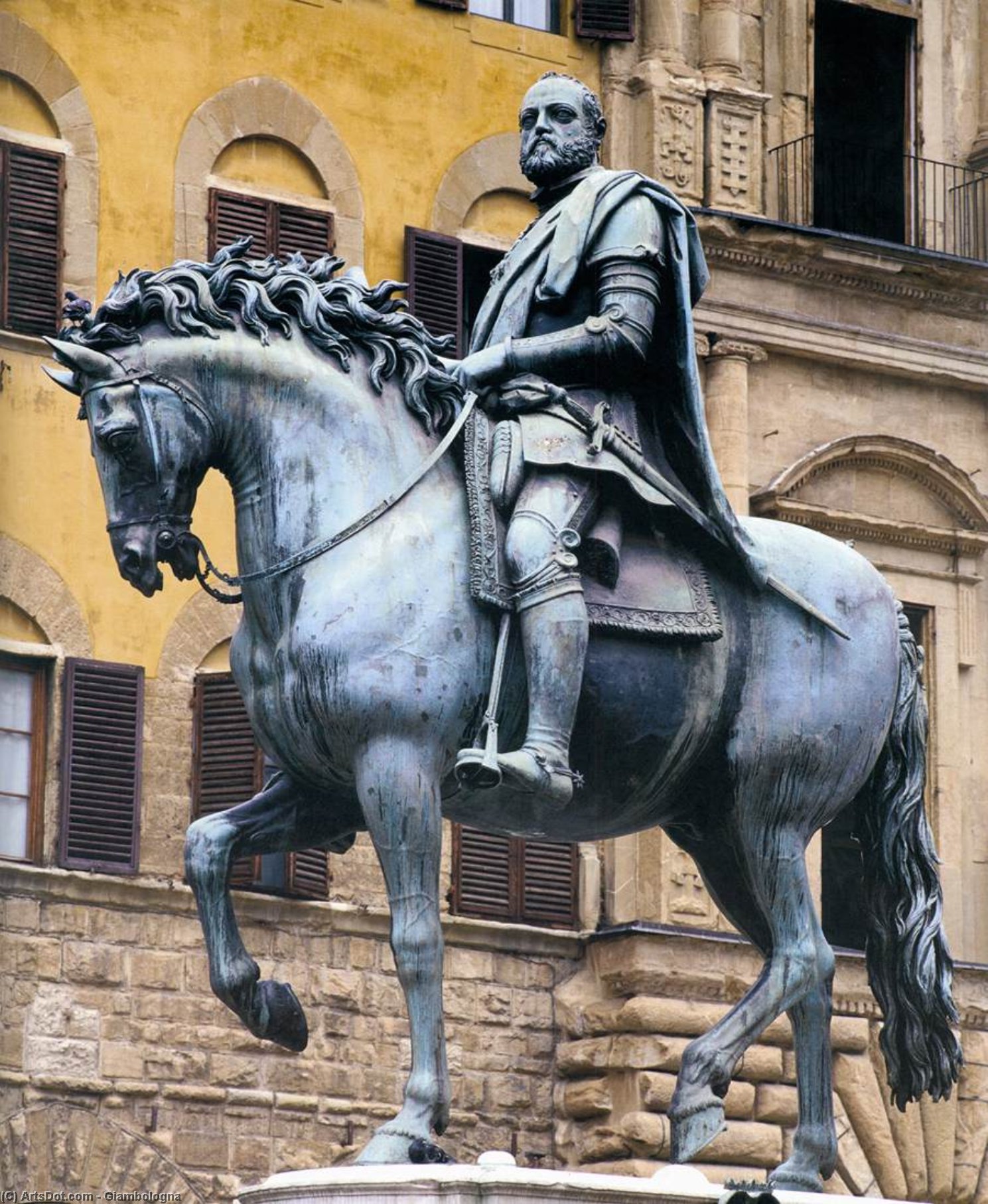 WikiOO.org – 美術百科全書 - 繪畫，作品 Giambologna - 马术 肖像  的  科西莫  一世  12