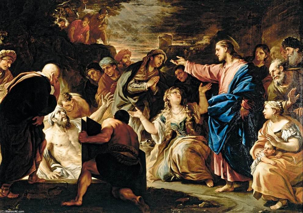 Wikioo.org - The Encyclopedia of Fine Arts - Painting, Artwork by Luca Giordano - Raising of Lazarus
