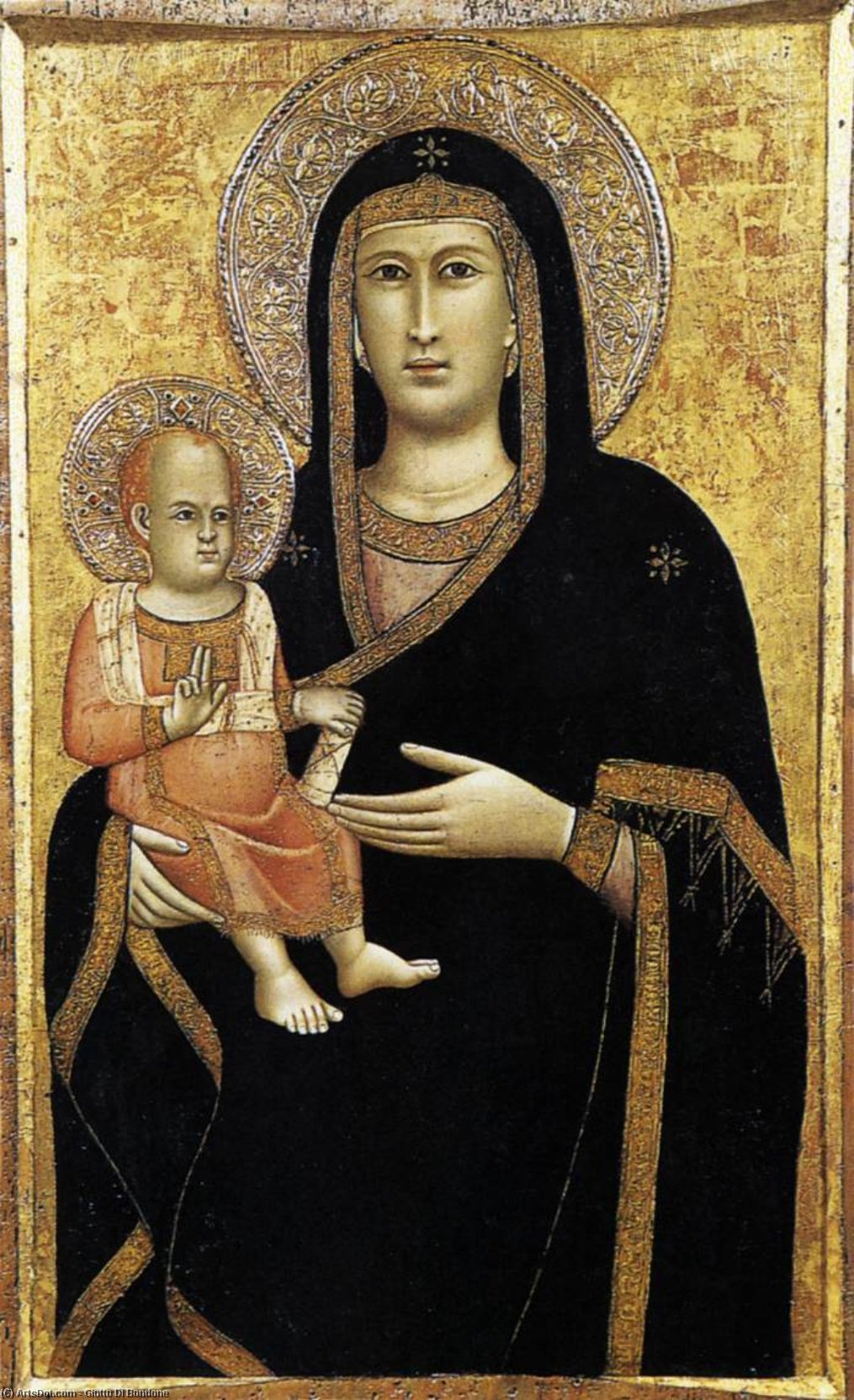 Wikioo.org - The Encyclopedia of Fine Arts - Painting, Artwork by Giotto Di Bondone - Madonna and Child (11)