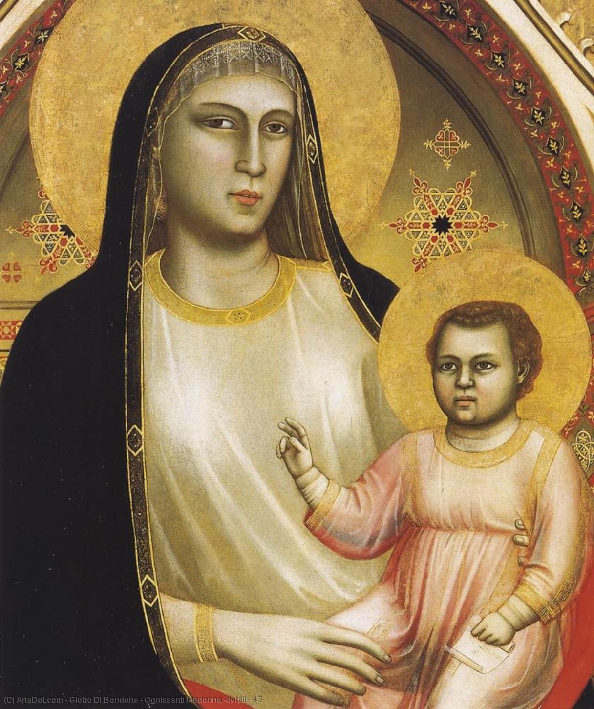 Wikioo.org – L'Enciclopedia delle Belle Arti - Pittura, Opere di Giotto Di Bondone - Madonna di Ognissanti particolare  13