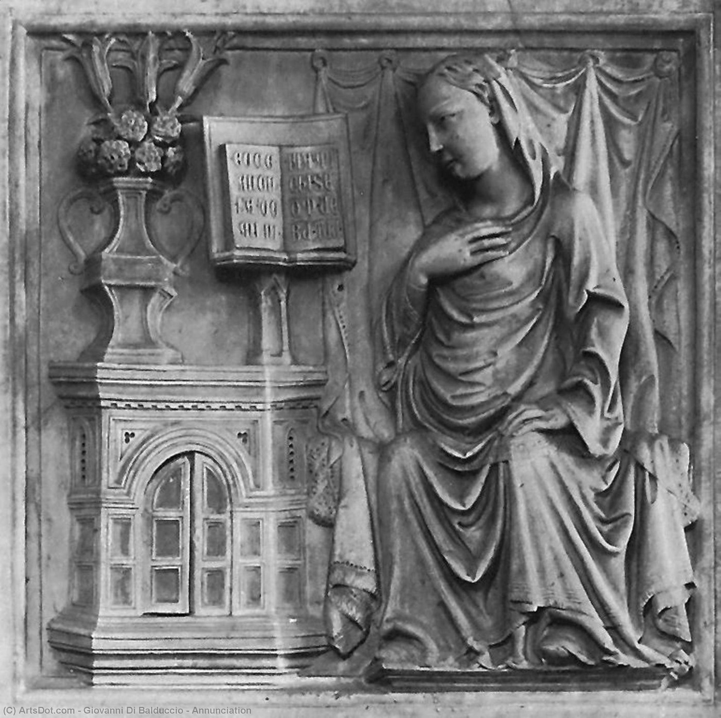 WikiOO.org - Encyclopedia of Fine Arts - Lukisan, Artwork Giovanni Di Balduccio - Annunciation
