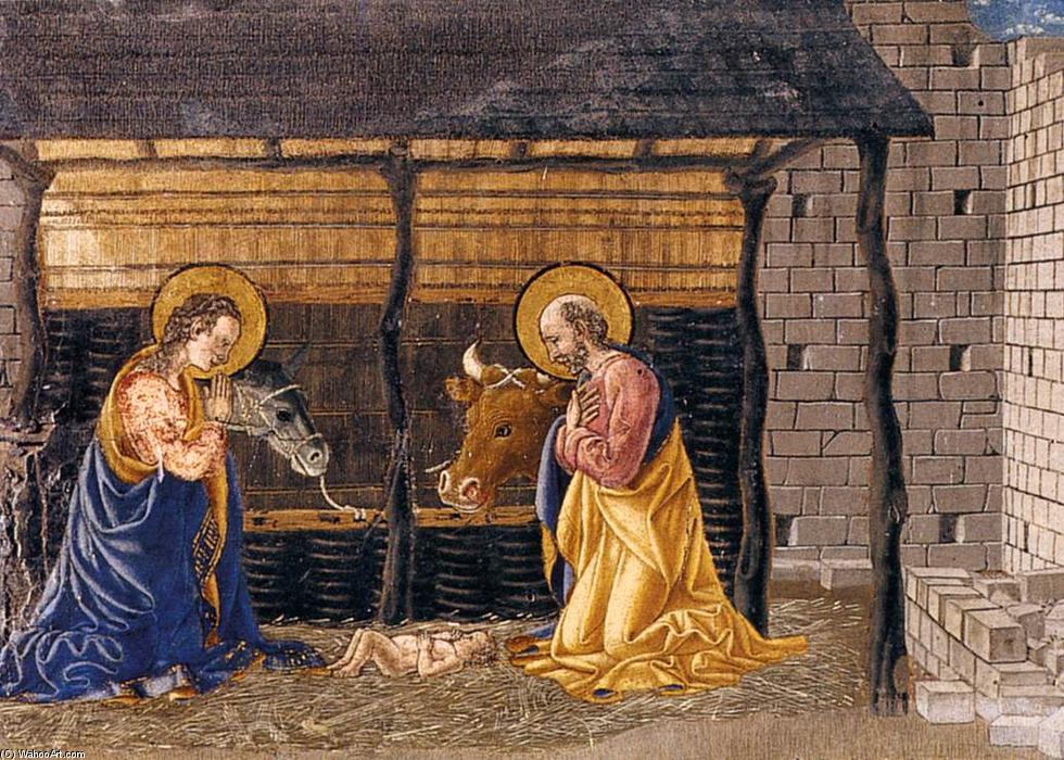 Wikioo.org - The Encyclopedia of Fine Arts - Painting, Artwork by Giovanni Di Francesco Del Cervelliera - Nativity and Adoration of the Magi (detail) (10)