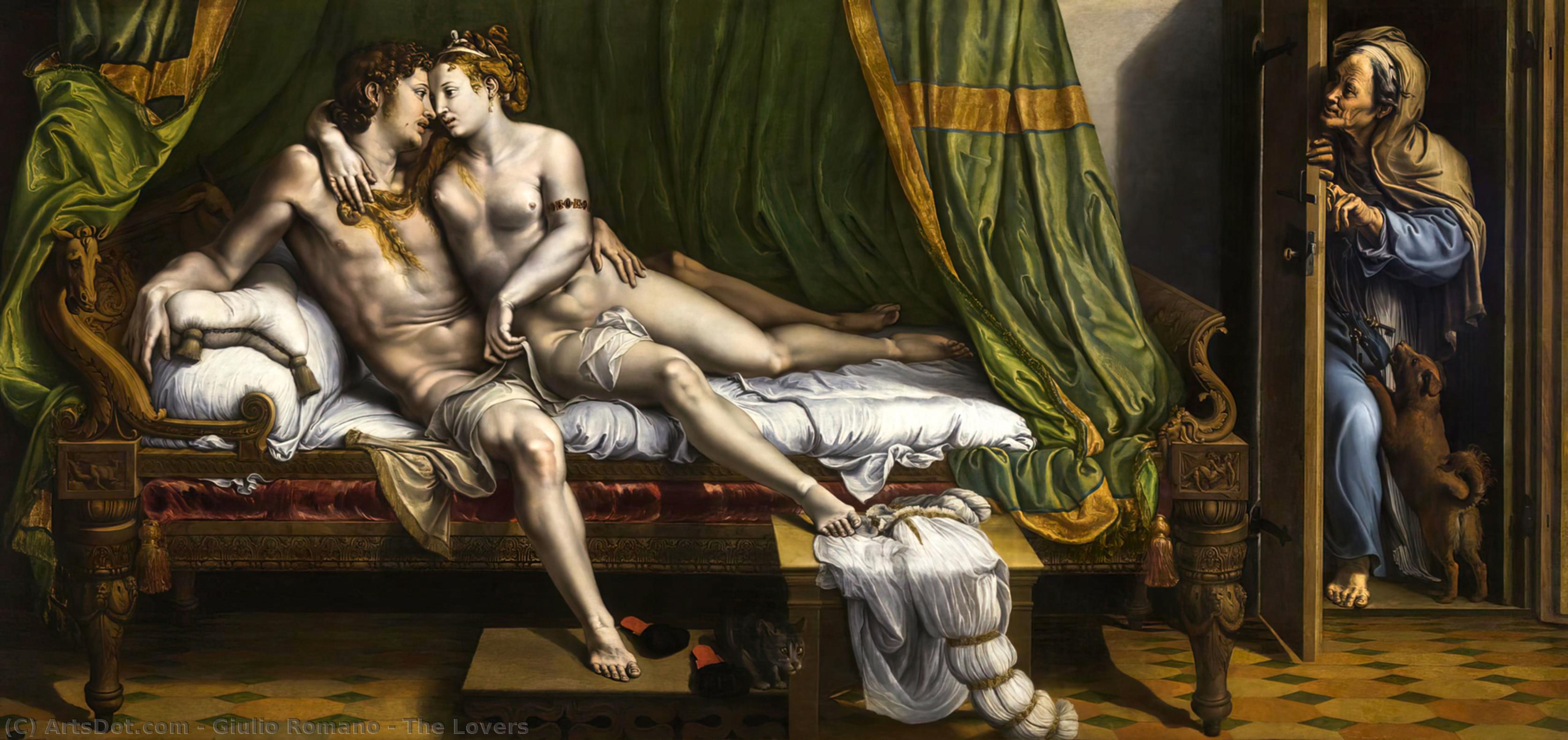 Wikioo.org - Die Enzyklopädie bildender Kunst - Malerei, Kunstwerk von Giulio Romano - der liebhaber