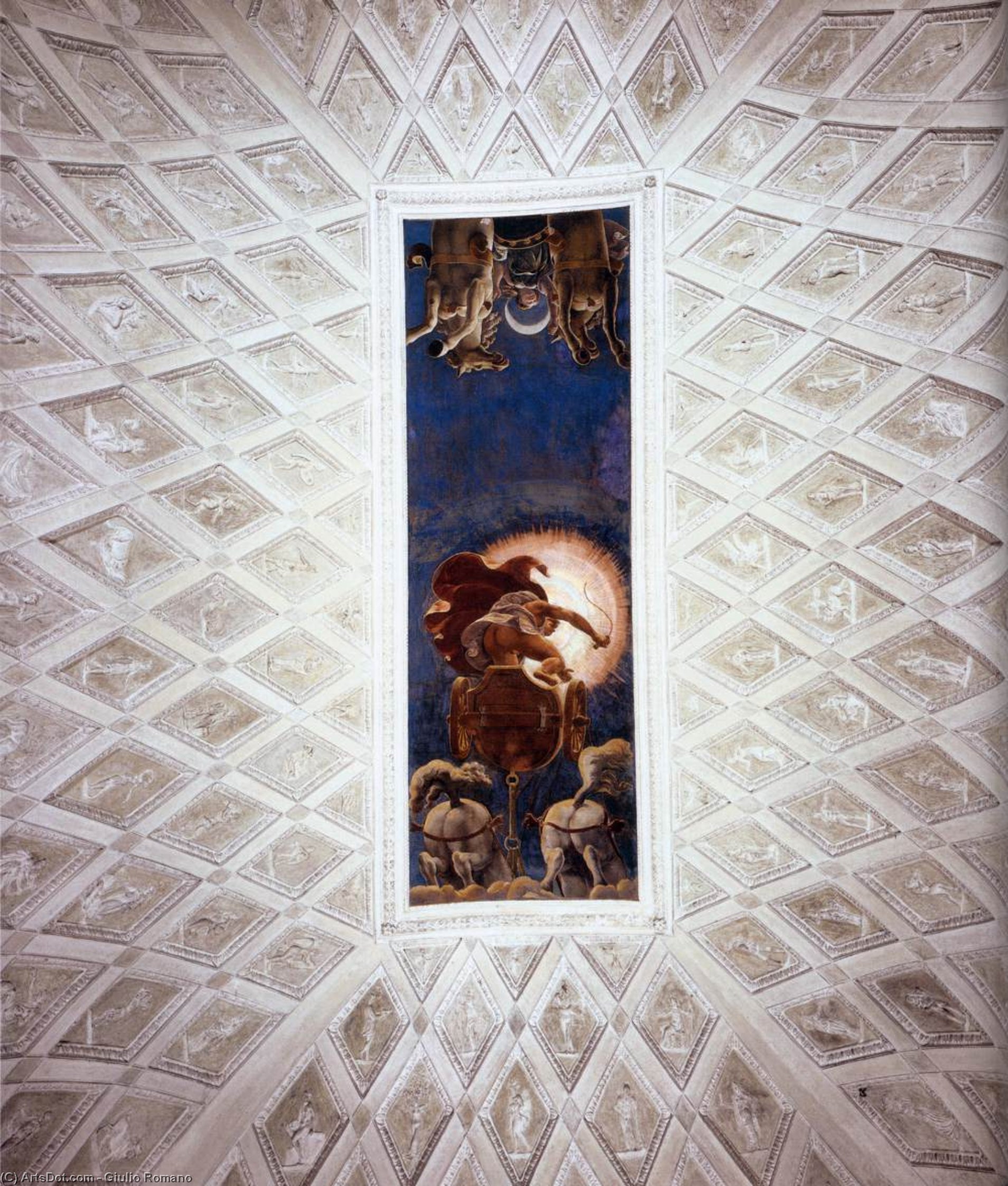 WikiOO.org - Enciclopedia of Fine Arts - Pictura, lucrări de artă Giulio Romano - Vaulted ceiling (8)