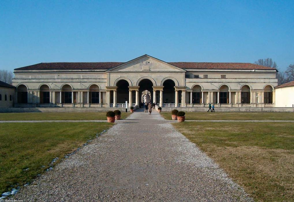 WikiOO.org - Encyclopedia of Fine Arts - Schilderen, Artwork Giulio Romano - View of the Palazzo del Tè
