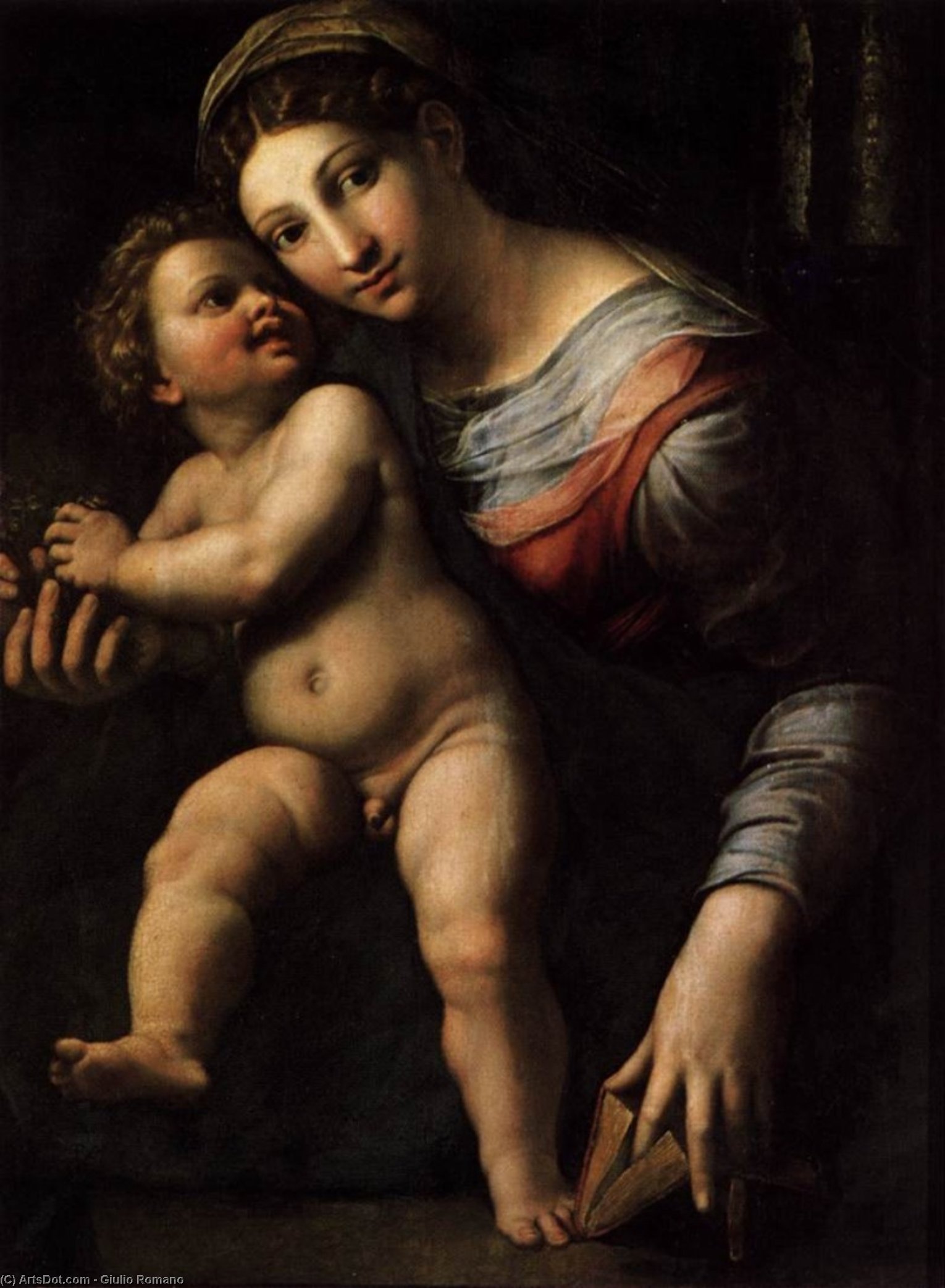 Wikioo.org - The Encyclopedia of Fine Arts - Painting, Artwork by Giulio Romano - Virgin with the Child