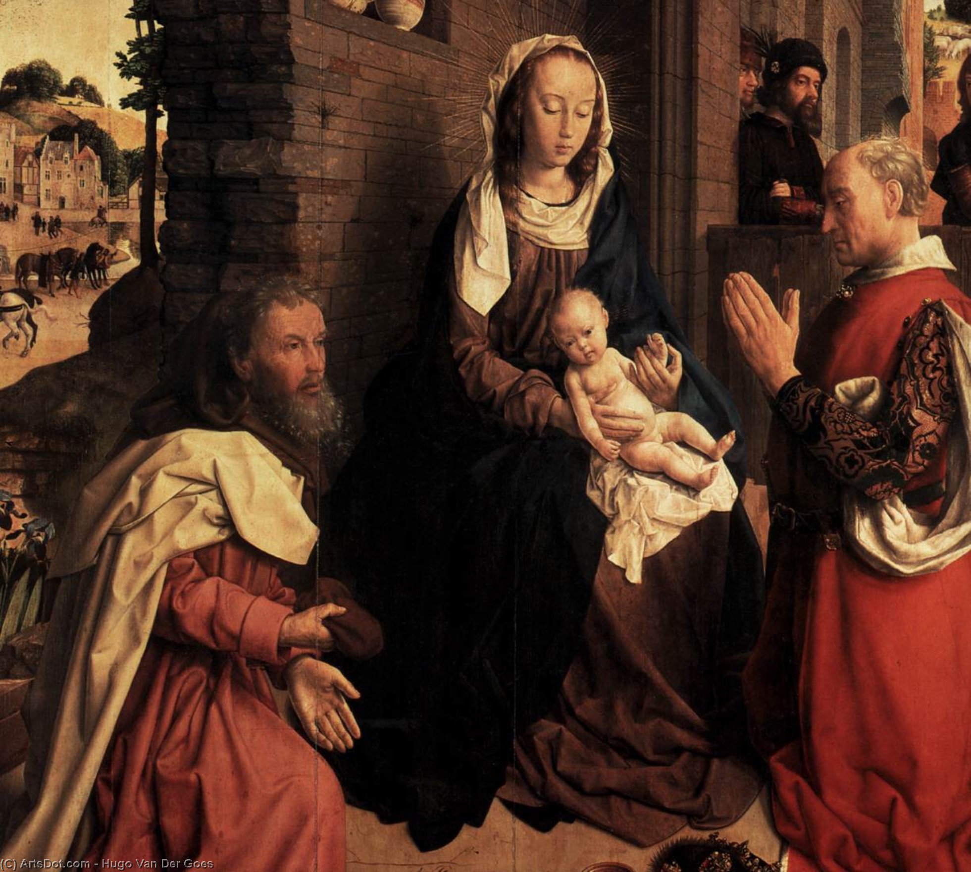 Wikioo.org - The Encyclopedia of Fine Arts - Painting, Artwork by Hugo Van Der Goes - Monforte Altarpiece (detail) (28)