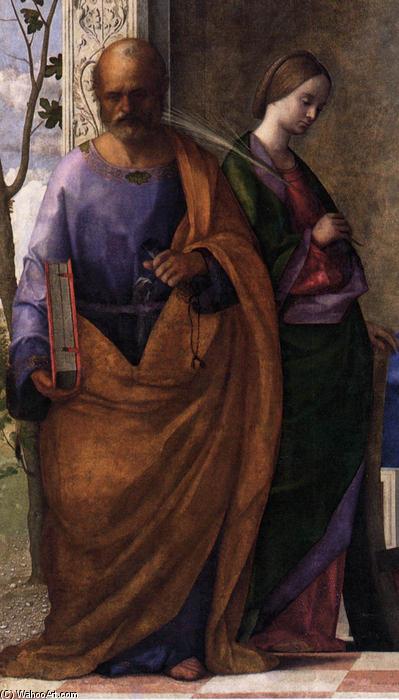 Wikioo.org - The Encyclopedia of Fine Arts - Painting, Artwork by Giovanni Bellini - San Zaccaria Altarpiece (detail) (10)
