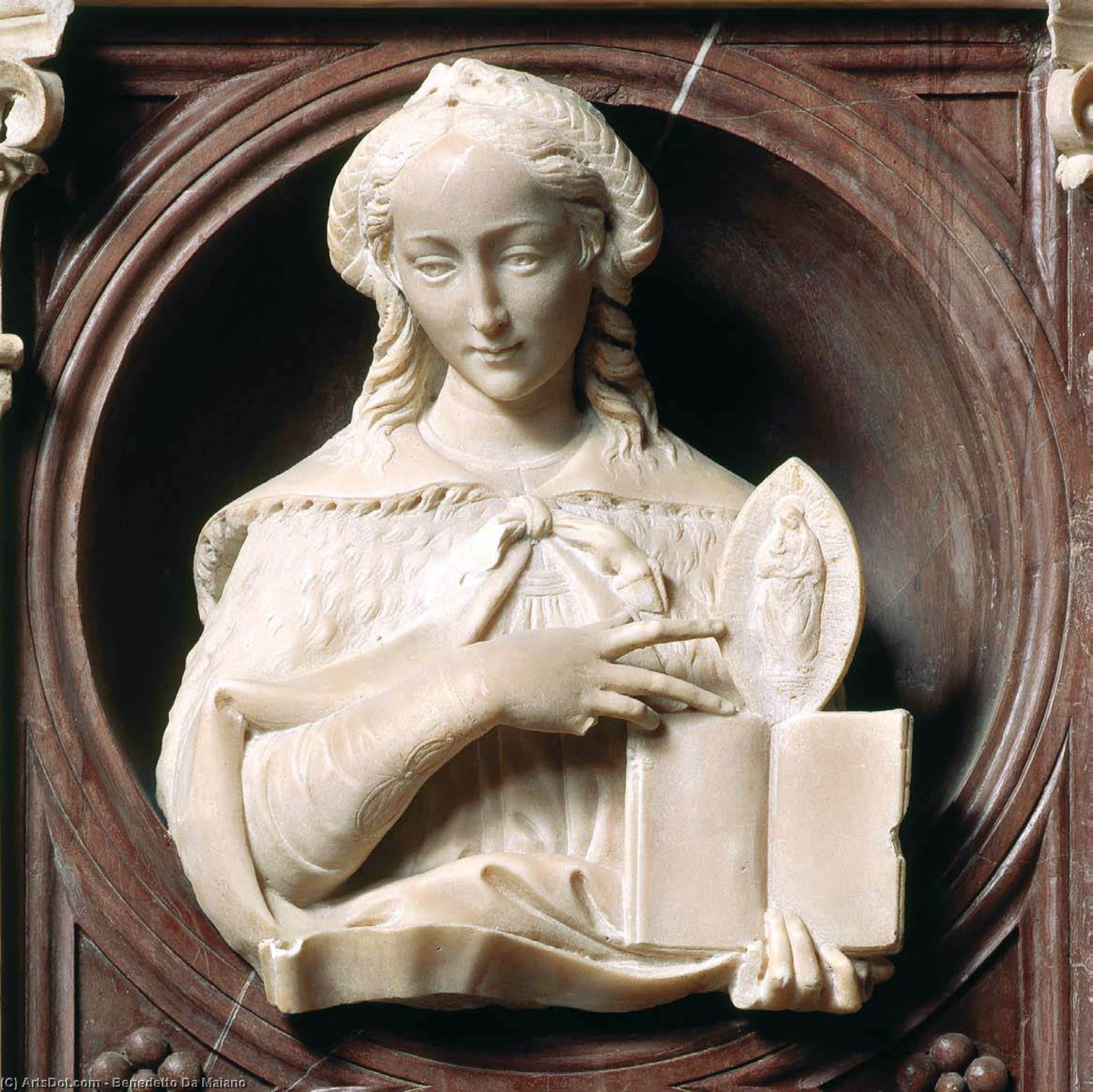 WikiOO.org - Encyclopedia of Fine Arts - Malba, Artwork Benedetto Da Maiano - Altarpiece of the Annunciation (detail)