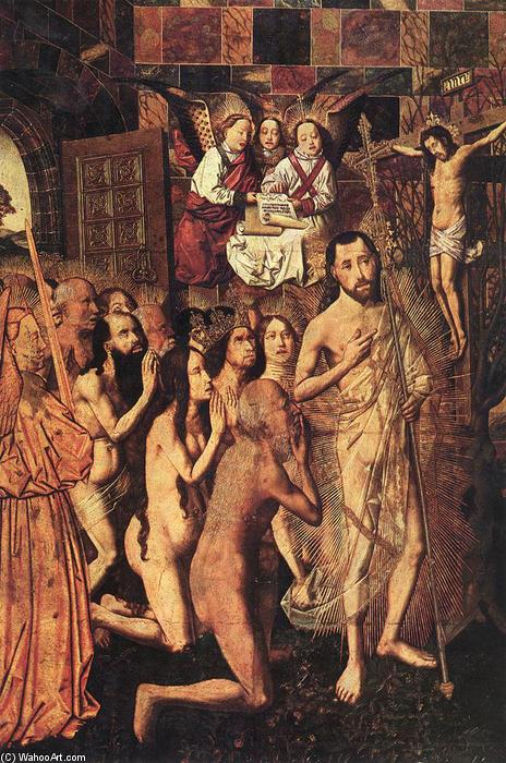Wikioo.org – La Enciclopedia de las Bellas Artes - Pintura, Obras de arte de Bartolomé Bermejo - Cristo guiando al Patriarcas al Paraíso