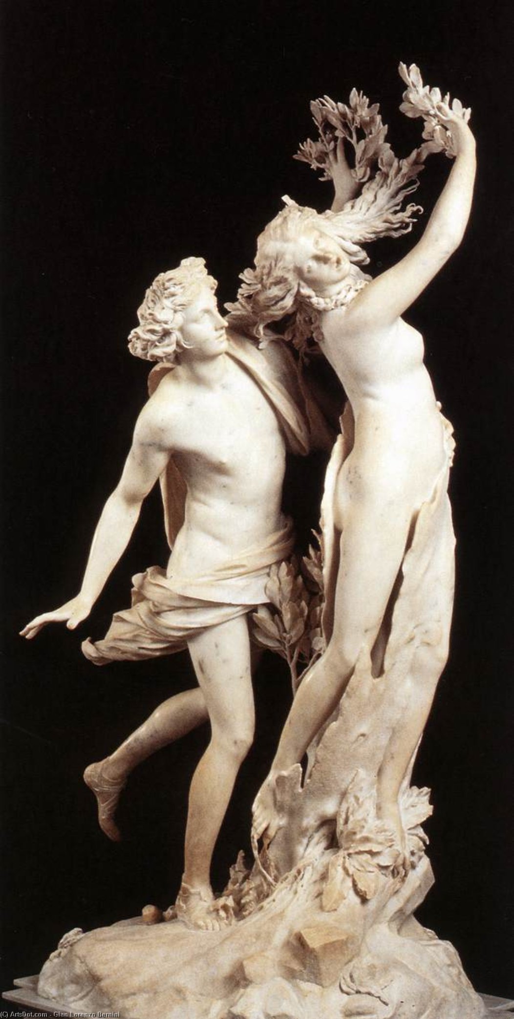 WikiOO.org – 美術百科全書 - 繪畫，作品 Gian Lorenzo Bernini - 阿波罗和达芙妮
