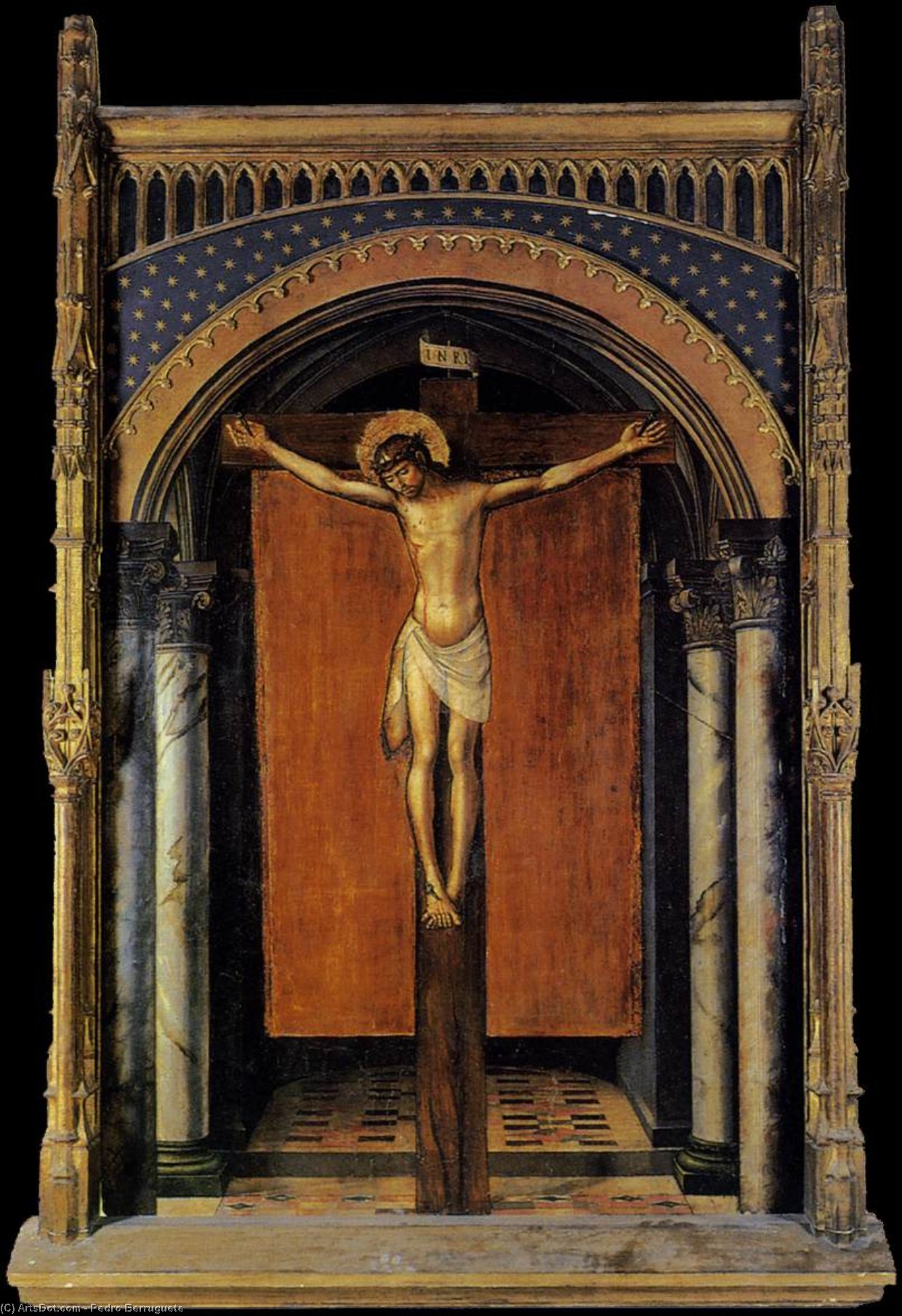 Wikioo.org - The Encyclopedia of Fine Arts - Painting, Artwork by Pedro Berruguete - Christ on the Cross