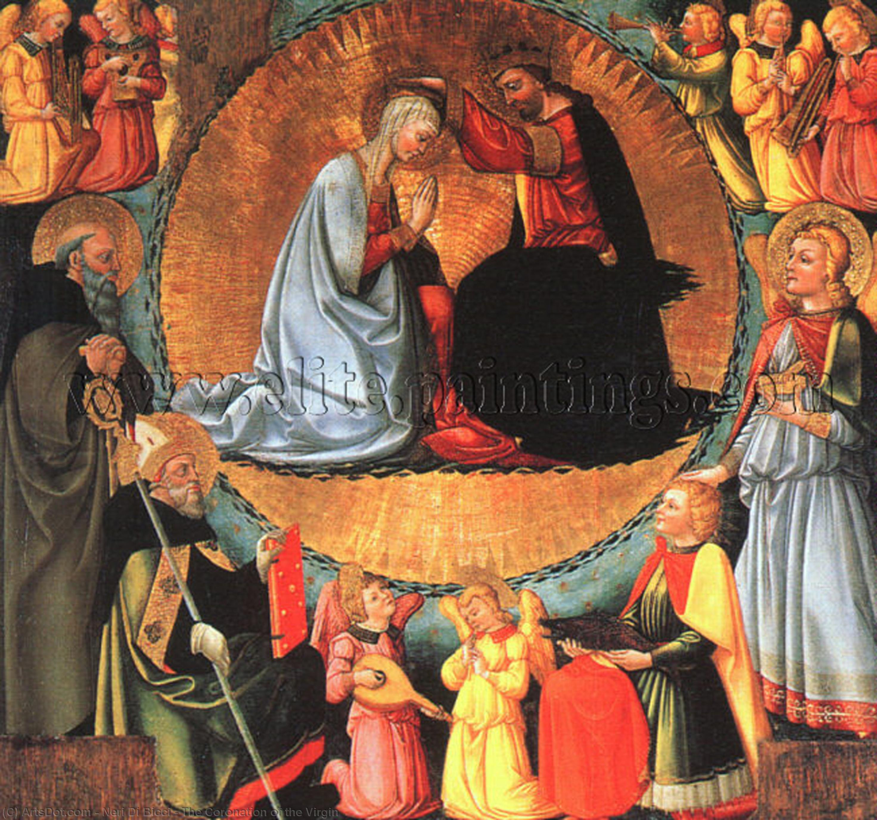 Wikioo.org - The Encyclopedia of Fine Arts - Painting, Artwork by Neri Di Bicci - The Coronation of the Virgin