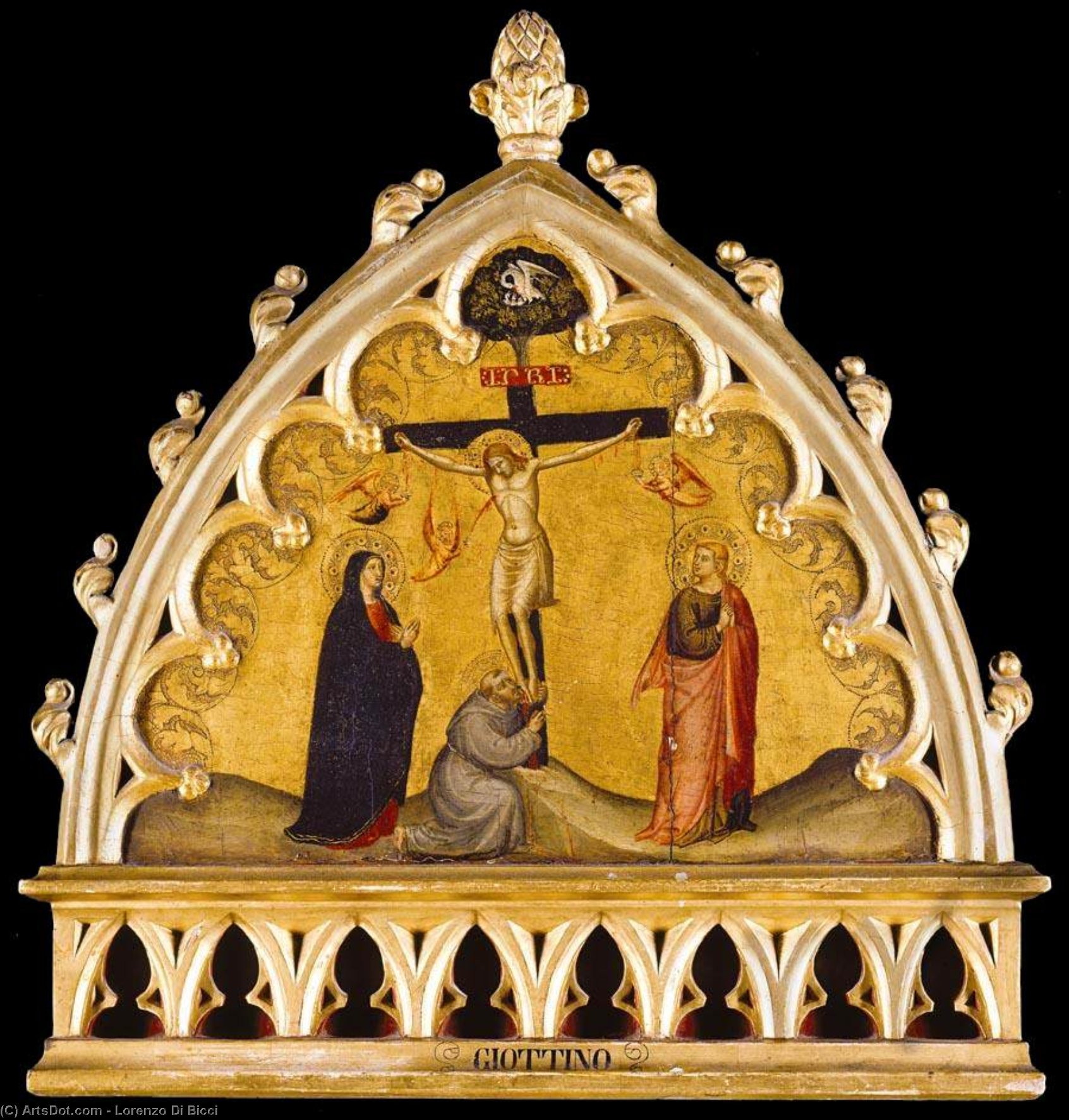 WikiOO.org - Encyclopedia of Fine Arts - Maleri, Artwork Lorenzo Di Bicci - Crucifixion