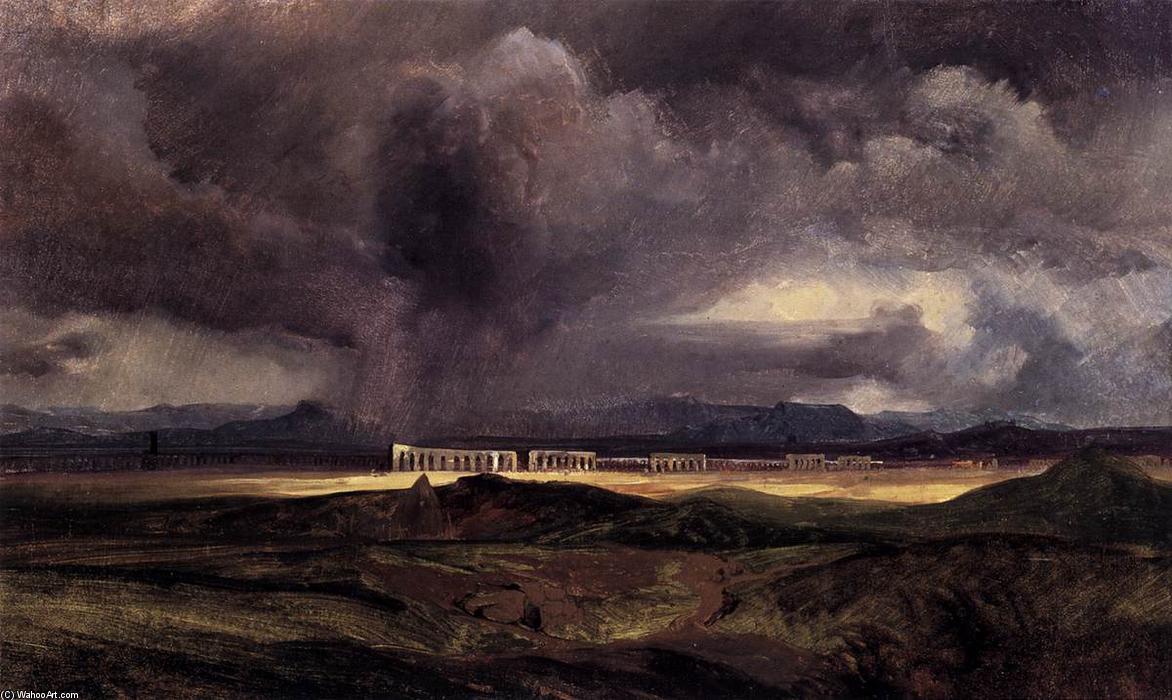 Wikioo.org - The Encyclopedia of Fine Arts - Painting, Artwork by Karl Blechen - Stormy Weather over the Roman Campagna