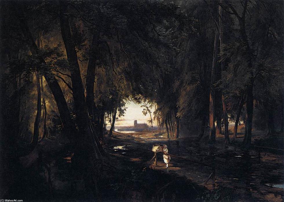 Wikioo.org - The Encyclopedia of Fine Arts - Painting, Artwork by Karl Blechen - The Woods near Spandau