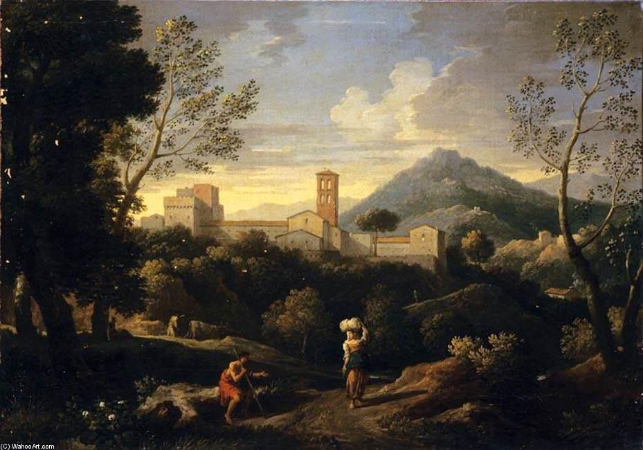 Wikioo.org – La Enciclopedia de las Bellas Artes - Pintura, Obras de arte de Jan Frans Van Bloemen - clásica paisaje enestado cifras