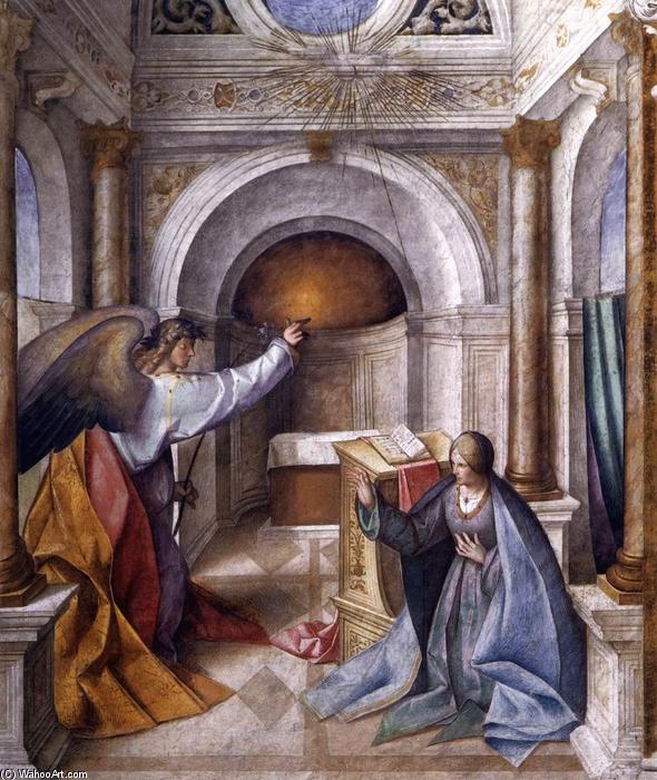 Wikioo.org - The Encyclopedia of Fine Arts - Painting, Artwork by Boccaccio Boccaccino - Annunciation to Mary