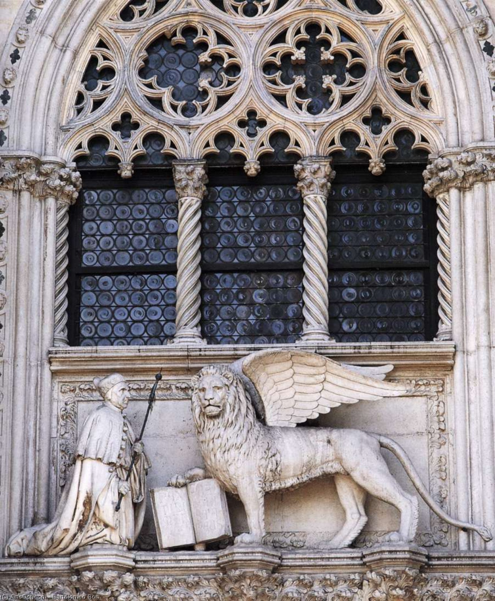 WikiOO.org - Enciklopedija likovnih umjetnosti - Slikarstvo, umjetnička djela Bartolomeo Bon - Doge Francesco Foscari Kneeling before the Lion of St Mark
