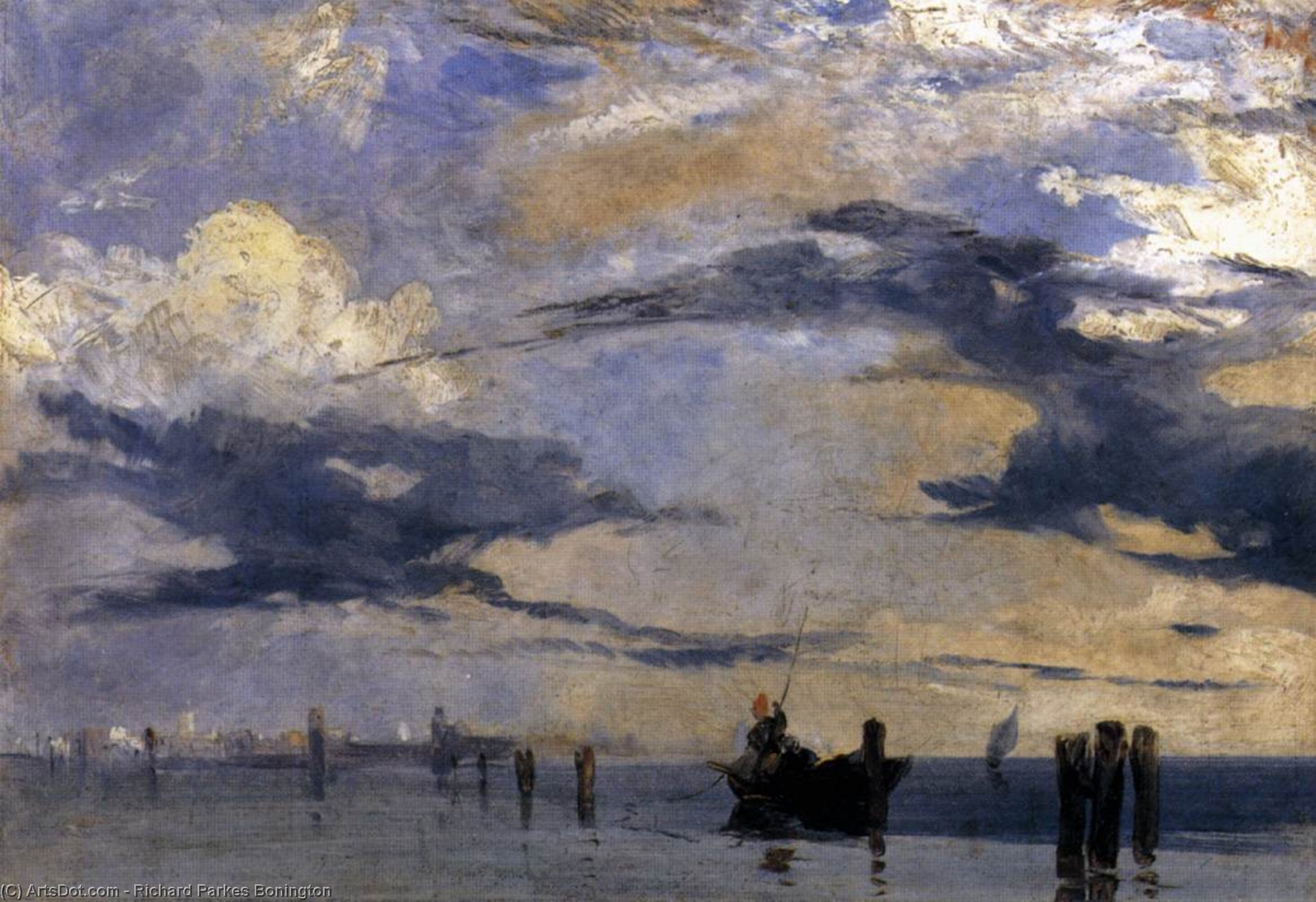 Wikioo.org - The Encyclopedia of Fine Arts - Painting, Artwork by Richard Parkes Bonington - On the Adriatic