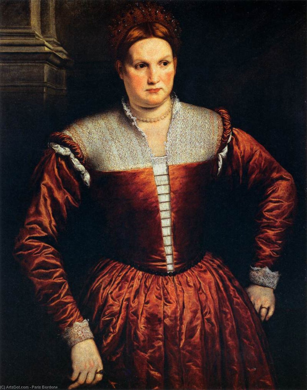 WikiOO.org - Енциклопедия за изящни изкуства - Живопис, Произведения на изкуството Paris Bordone - Portrait of a Woman