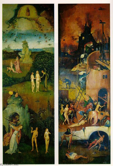 Wikioo.org – L'Enciclopedia delle Belle Arti - Pittura, Opere di Hieronymus Bosch - paradiso e le  INFERNO