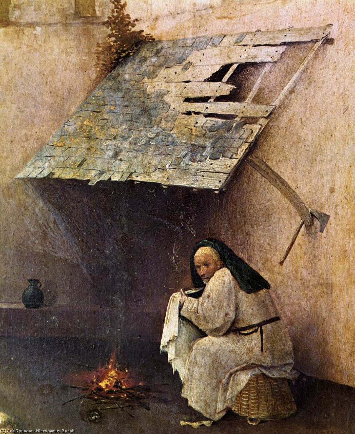 Wikioo.org - The Encyclopedia of Fine Arts - Painting, Artwork by Hieronymus Bosch - St Peter with the Donor (detail)