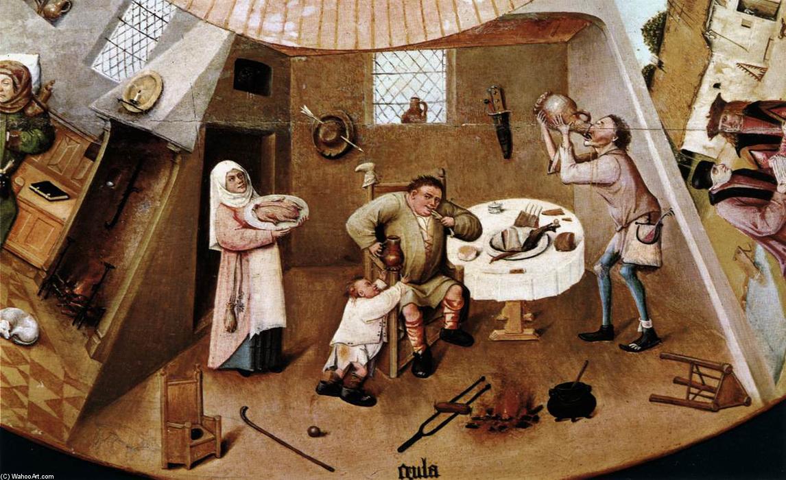 WikiOO.org - Encyclopedia of Fine Arts - Festés, Grafika Hieronymus Bosch - The Seven Deadly Sins (detail) (11)