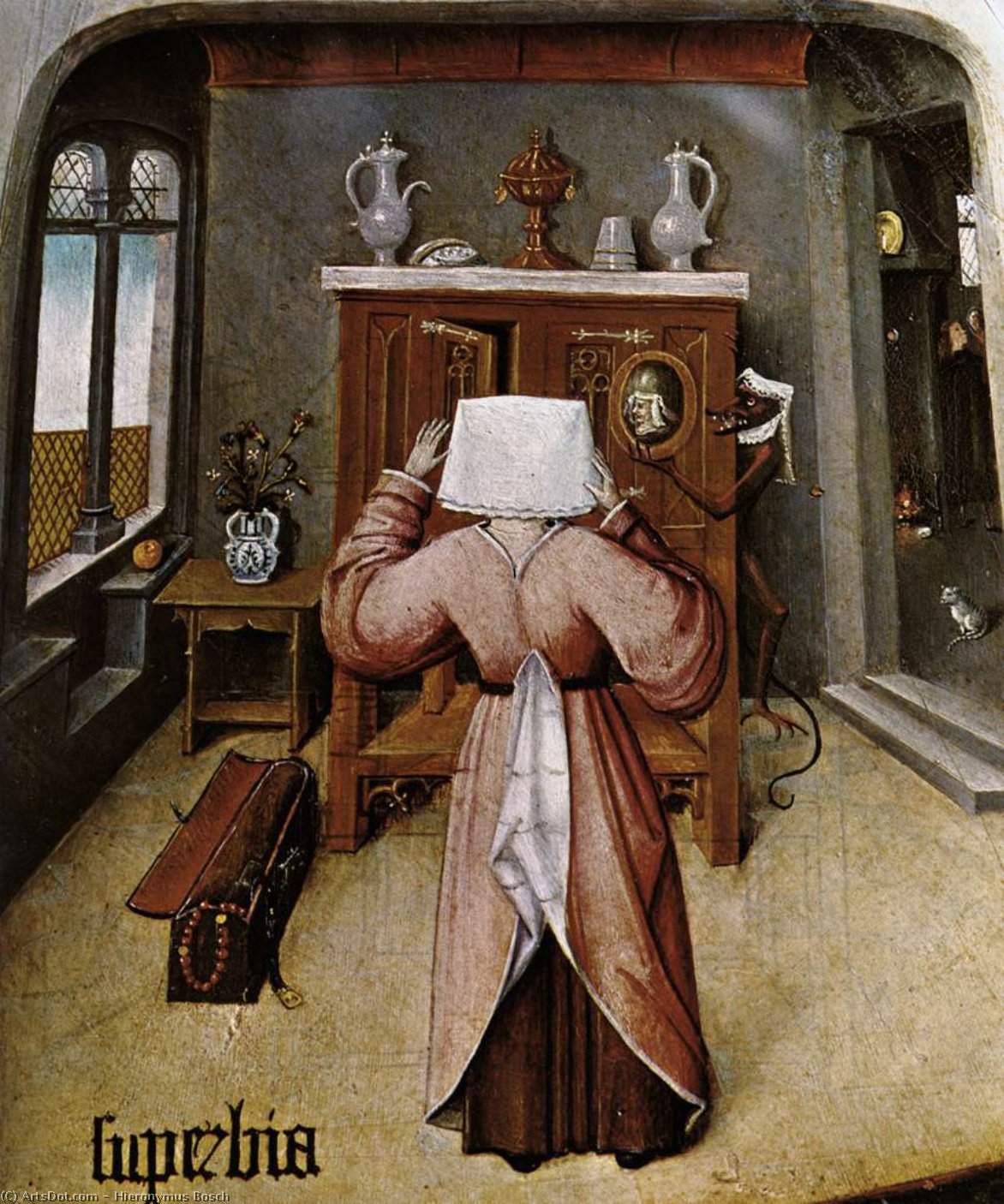 Wikioo.org - สารานุกรมวิจิตรศิลป์ - จิตรกรรม Hieronymus Bosch - The Seven Deadly Sins (detail) (12)