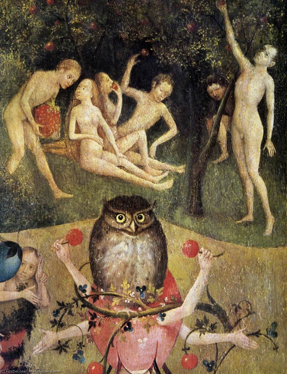 WikiOO.org – 美術百科全書 - 繪畫，作品 Hieronymus Bosch - 对三联 花园  的  俗世的  美食  详细  48