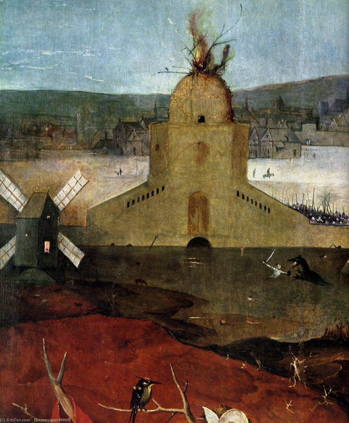 Wikioo.org - The Encyclopedia of Fine Arts - Painting, Artwork by Hieronymus Bosch - Triptych of Temptation of St Anthony (detail) (40)