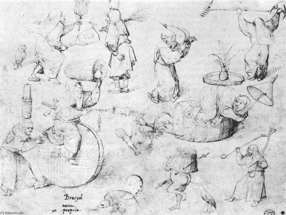 Wikioo.org – La Enciclopedia de las Bellas Artes - Pintura, Obras de arte de Hieronymus Bosch - Brujas