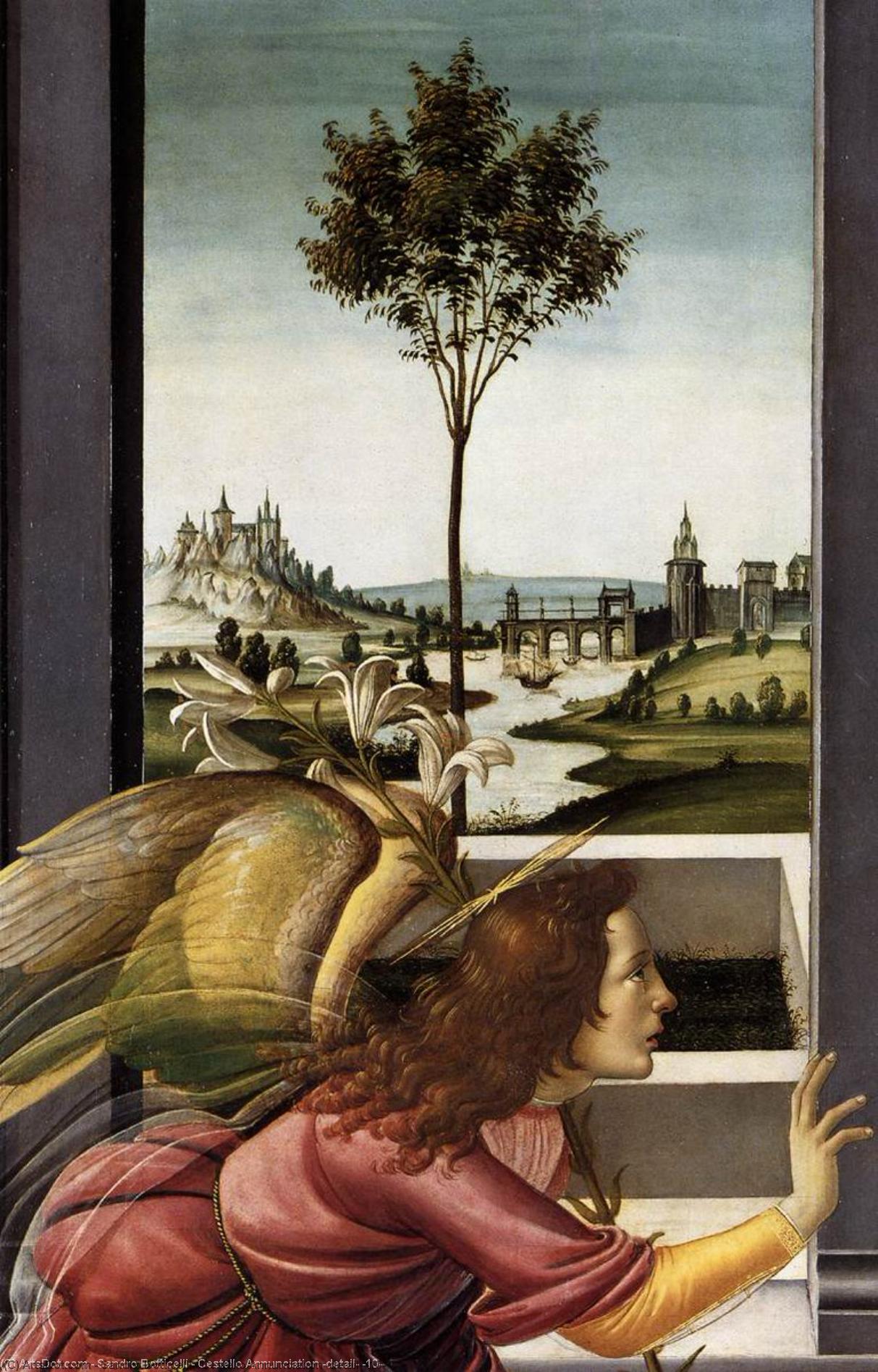 WikiOO.org - Enciklopedija likovnih umjetnosti - Slikarstvo, umjetnička djela Sandro Botticelli - Cestello Annunciation (detail) (10)