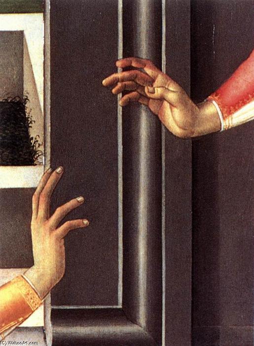 Wikoo.org - موسوعة الفنون الجميلة - اللوحة، العمل الفني Sandro Botticelli - Cestello Annunciation (detail) (12)