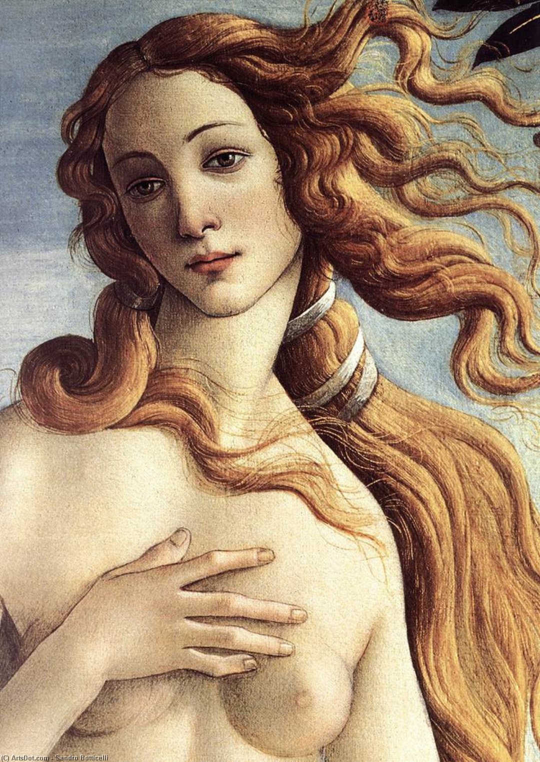 Wikioo.org – L'Enciclopedia delle Belle Arti - Pittura, Opere di Sandro Botticelli - la nascita di venere particolare  11