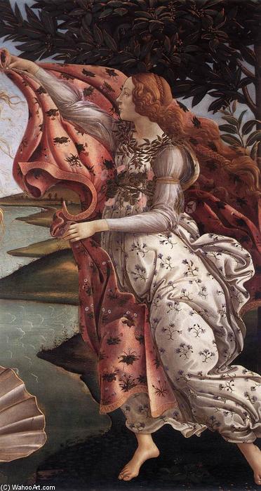Wikioo.org - The Encyclopedia of Fine Arts - Painting, Artwork by Sandro Botticelli - The Birth of Venus (detail) (12)