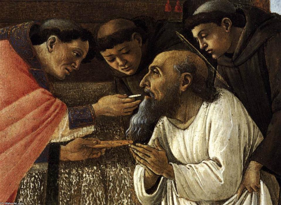 Wikioo.org - สารานุกรมวิจิตรศิลป์ - จิตรกรรม Sandro Botticelli - The Last Communion of St Jerome (detail)