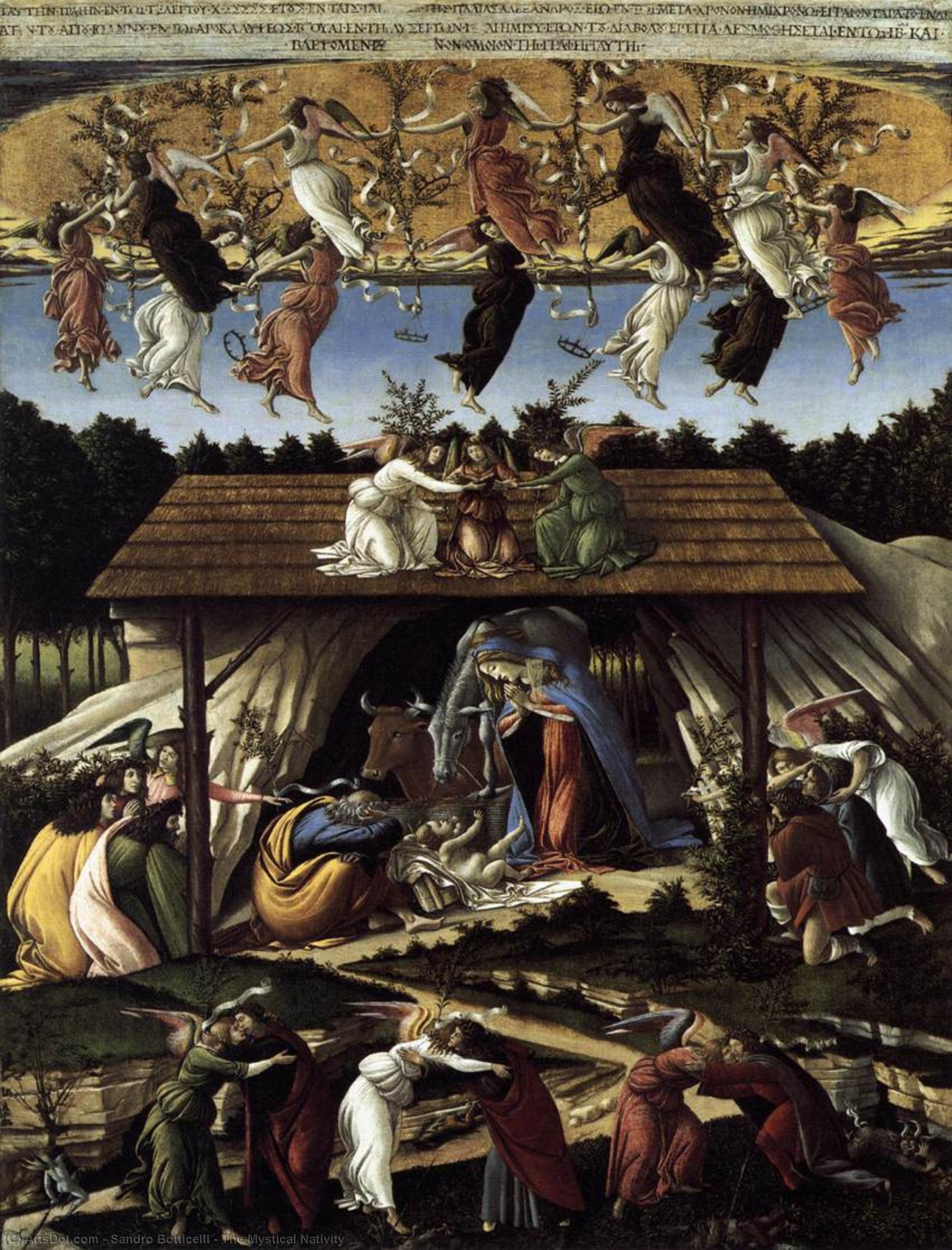 Wikioo.org - The Encyclopedia of Fine Arts - Painting, Artwork by Sandro Botticelli - The Mystical Nativity