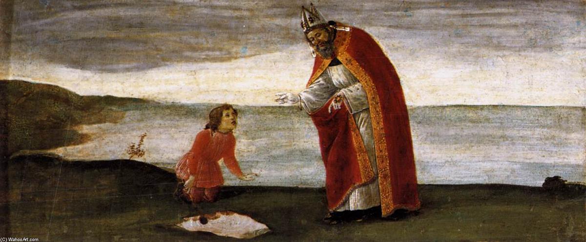 Wikioo.org – L'Enciclopedia delle Belle Arti - Pittura, Opere di Sandro Botticelli - visione di sant'agostino