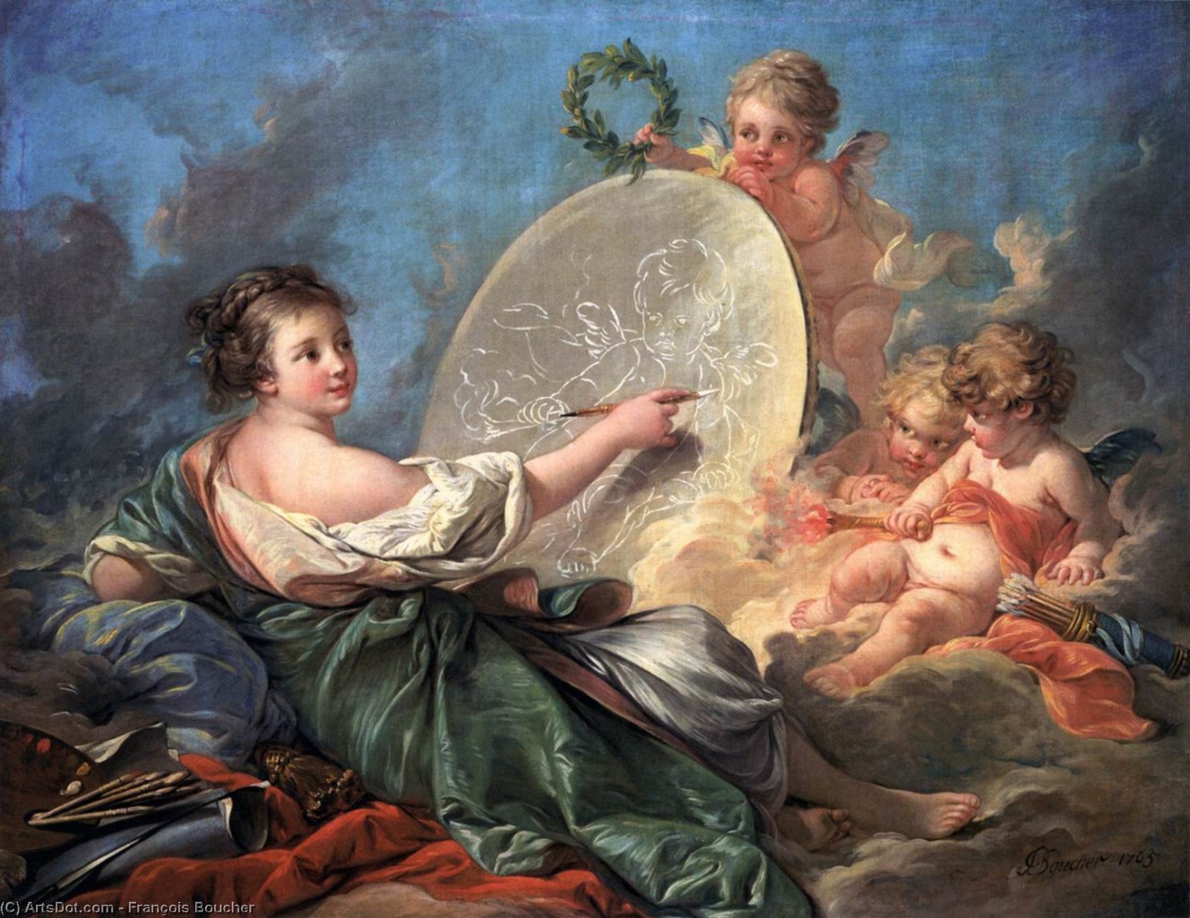 Wikioo.org - The Encyclopedia of Fine Arts - Painting, Artwork by François Boucher - Allegory of Painting