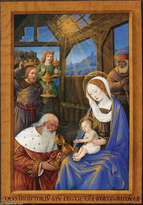 Wikioo.org - The Encyclopedia of Fine Arts - Painting, Artwork by Jean Bourdichon - Adoration of the Magi