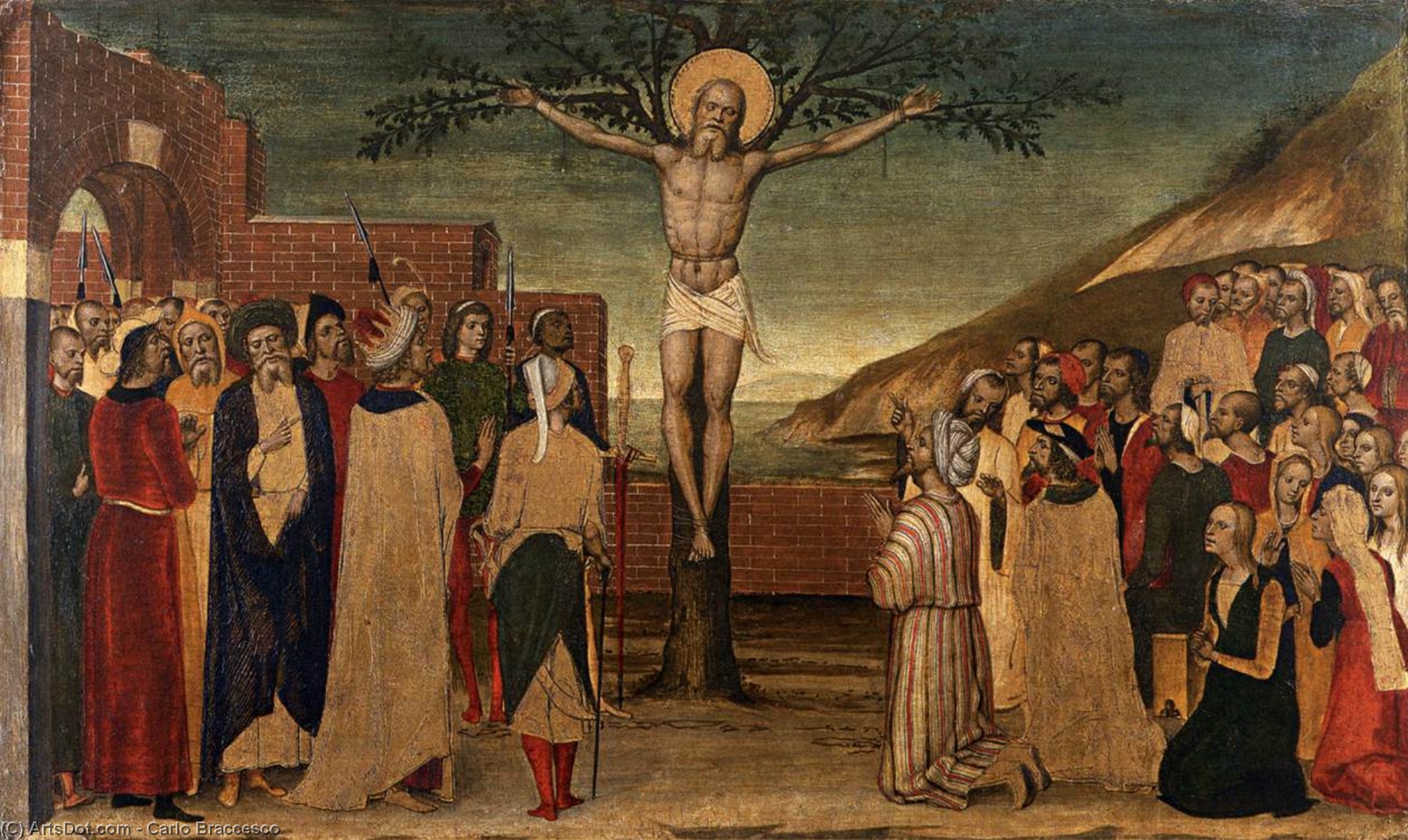 Wikioo.org - The Encyclopedia of Fine Arts - Painting, Artwork by Carlo Braccesco - Crucifixion of St Andrew