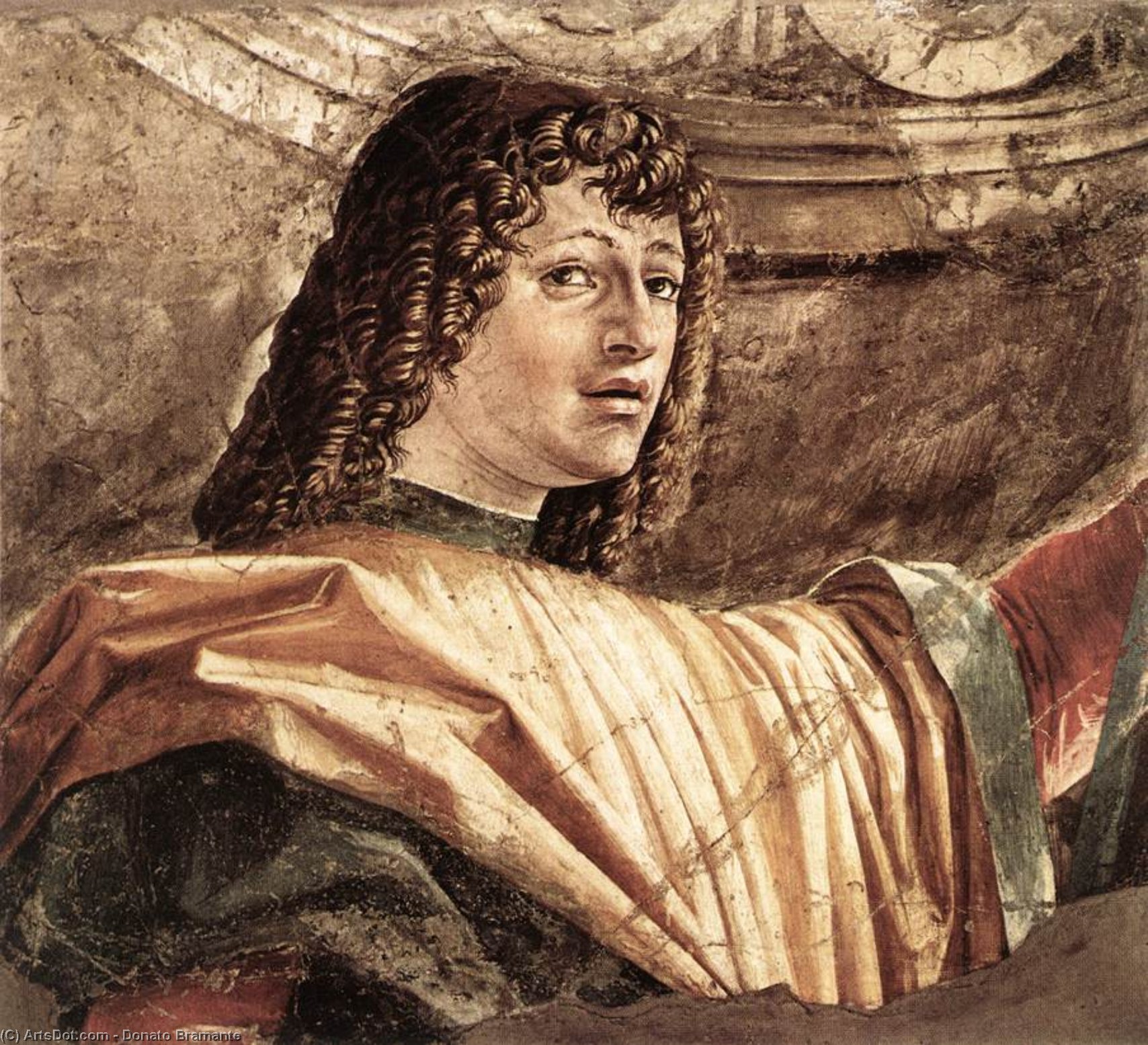 WikiOO.org - Εγκυκλοπαίδεια Καλών Τεχνών - Ζωγραφική, έργα τέχνης Donato Bramante - Man with a Halbard (detail)