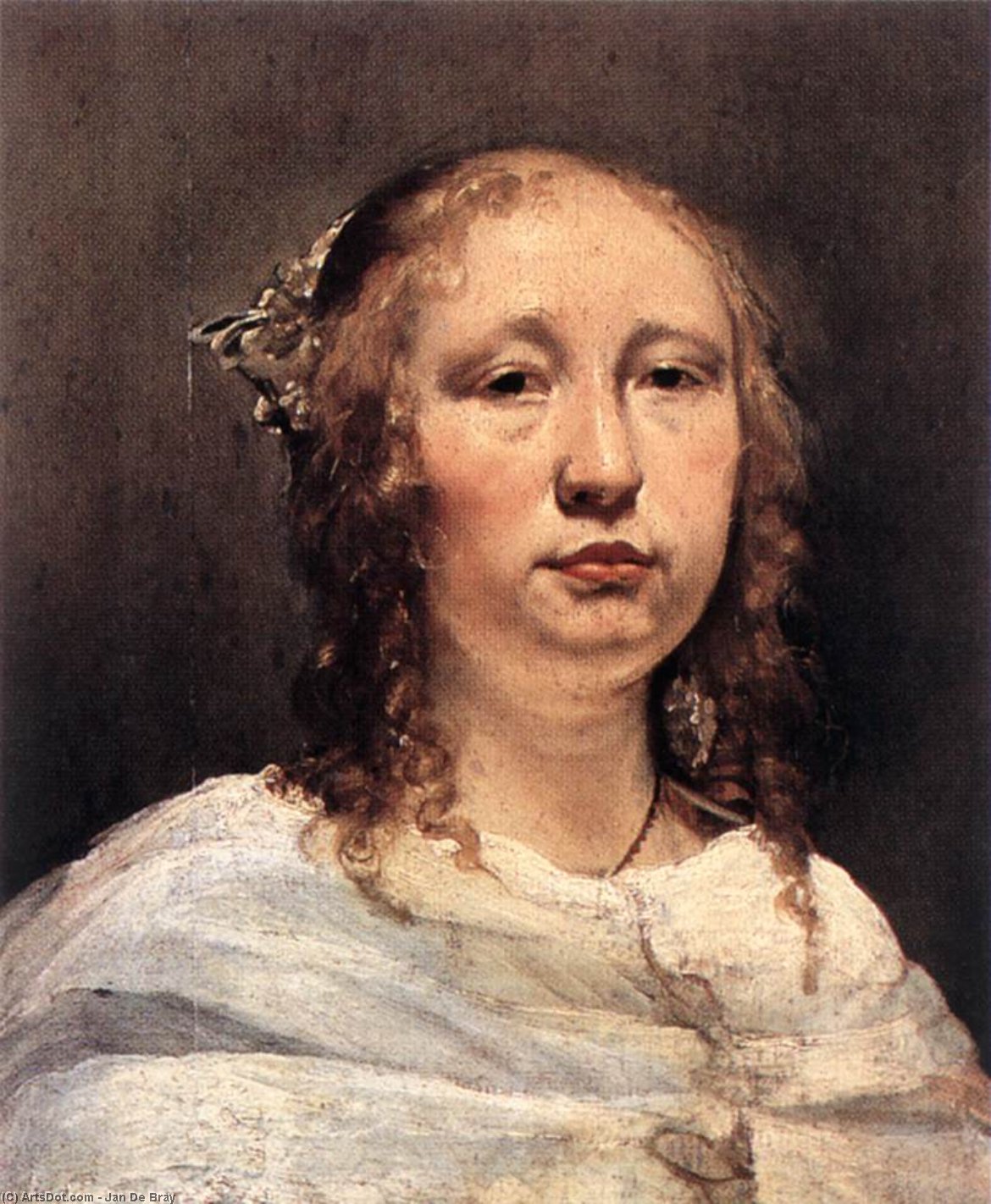 WikiOO.org - Enciclopédia das Belas Artes - Pintura, Arte por Jan De Bray - Portrait of a Young Woman