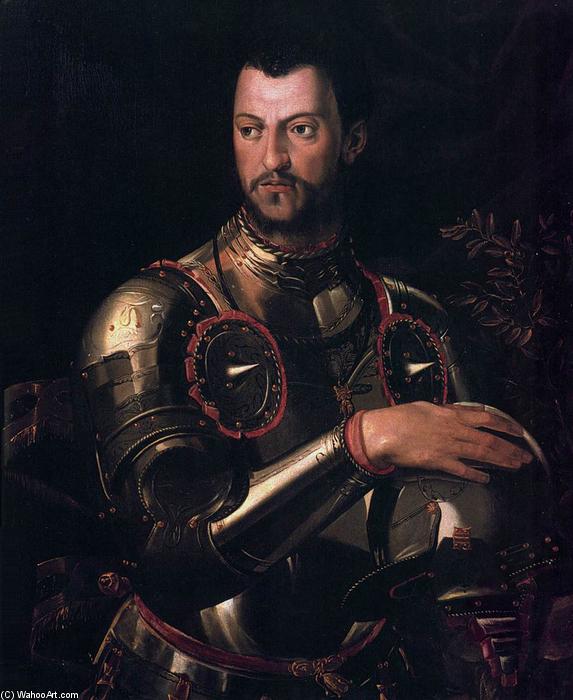 WikiOO.org - Encyclopedia of Fine Arts - Maalaus, taideteos Agnolo Bronzino - Cosimo I de' Medici in Armour