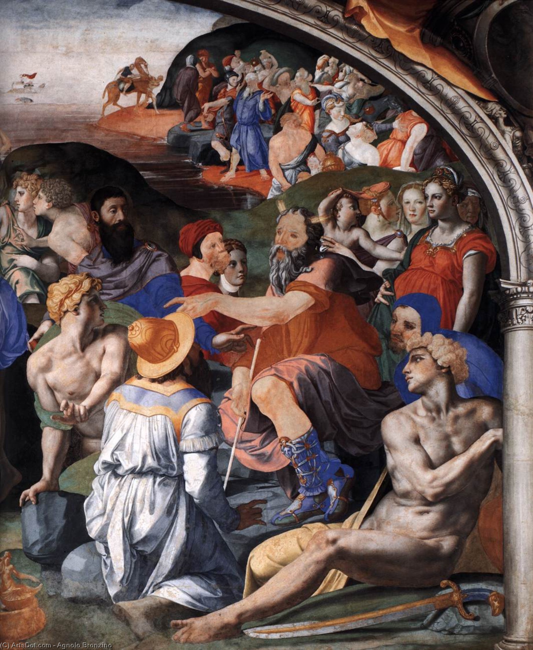 WikiOO.org - Енциклопедия за изящни изкуства - Живопис, Произведения на изкуството Agnolo Bronzino - Crossing of the Red Sea (detail)