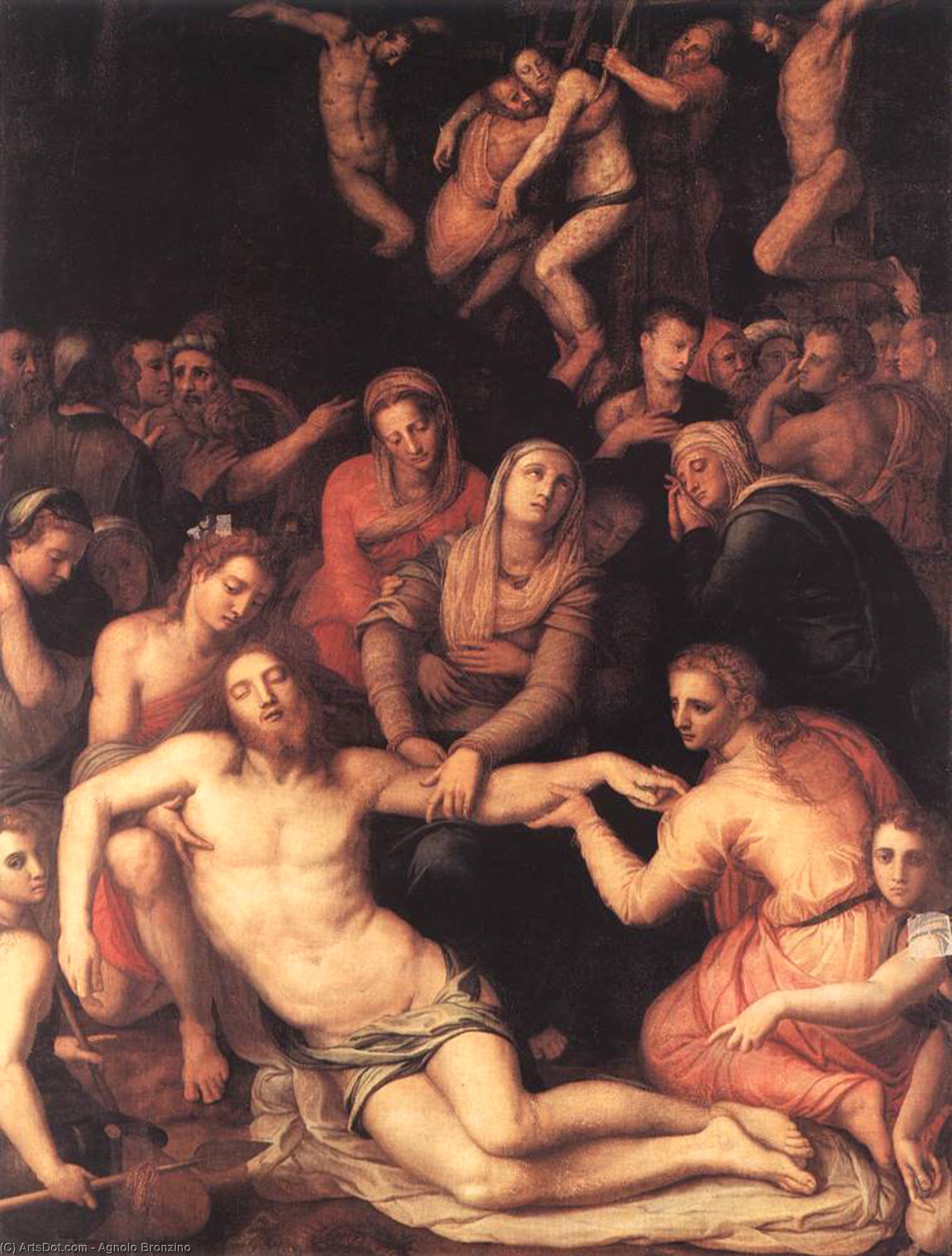 Wikioo.org – La Enciclopedia de las Bellas Artes - Pintura, Obras de arte de Agnolo Bronzino - deposición