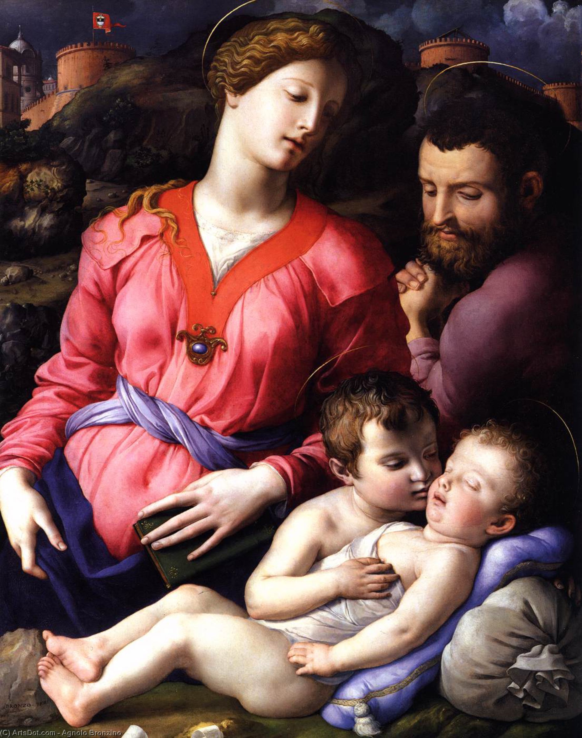 Wikioo.org - The Encyclopedia of Fine Arts - Painting, Artwork by Agnolo Bronzino - Holy Family
