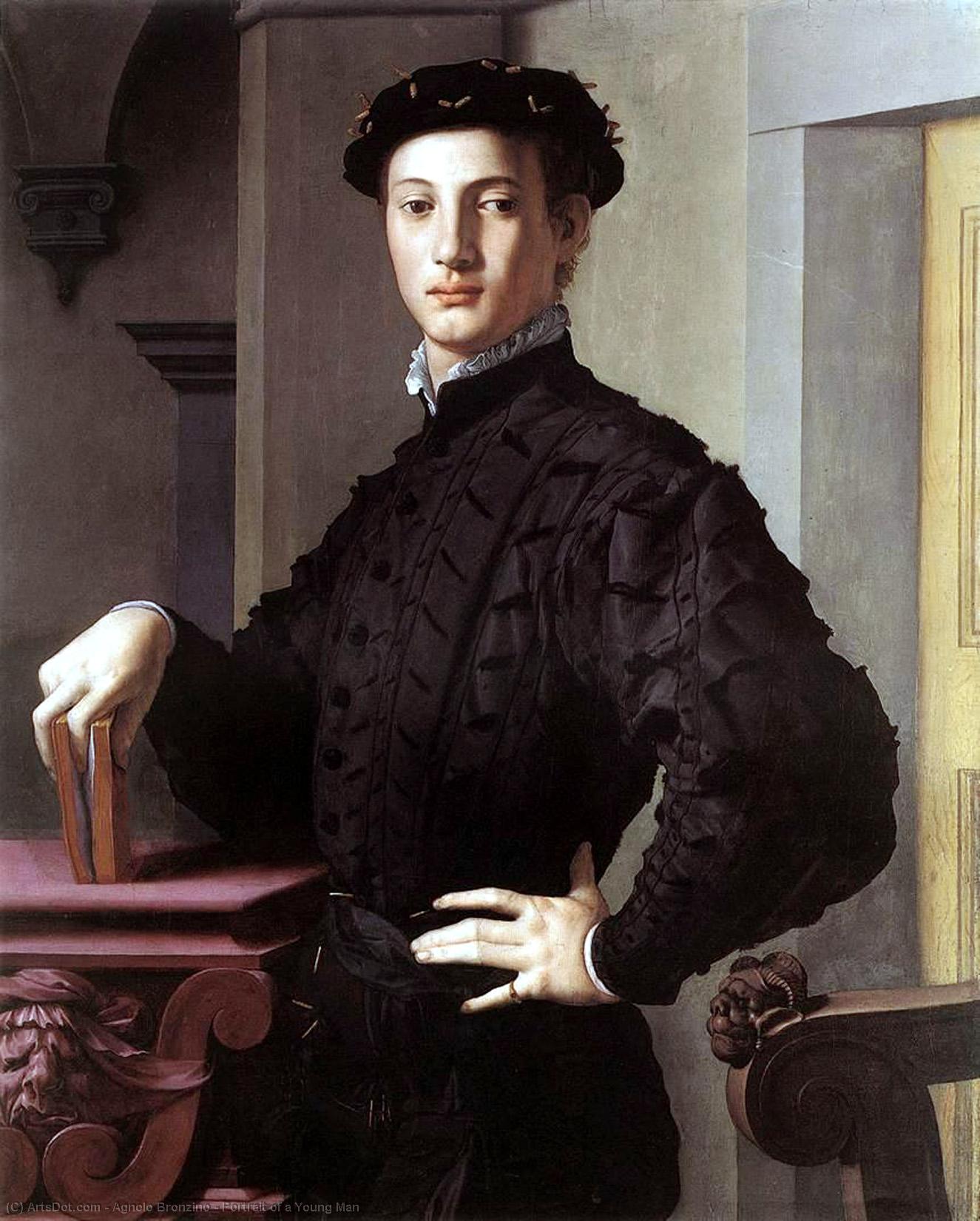Wikioo.org – L'Encyclopédie des Beaux Arts - Peinture, Oeuvre de Agnolo Bronzino - portrait d'un jeunes homme